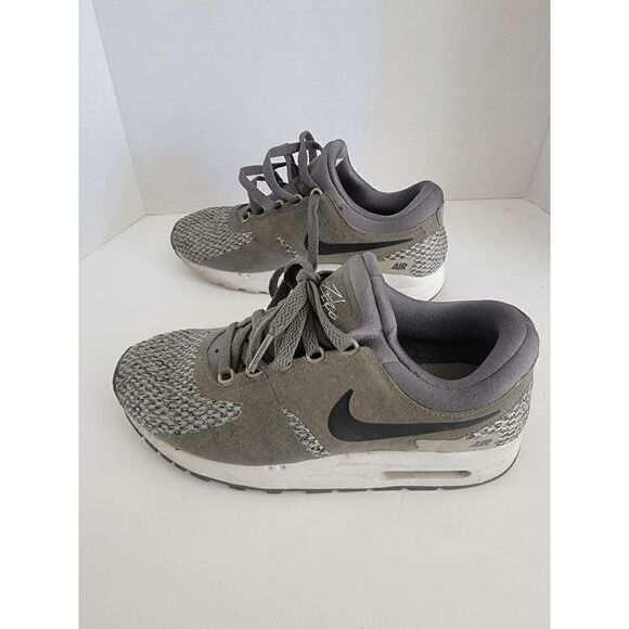 Nike Air Max Zero SE GS Youth Army Green Anthracite Mesh Trainers Shoes Size 5y - Picture 1 of 6
